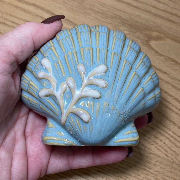 Pfaltzgraff Beachcomber Seahorse & Scallop Shell Salt & Pepper Shakers Ocean HTF - Picture 6 of 11